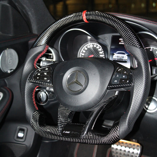 Custom Carbon Fiber Steering Wheel for Mercedes-Benz (2015–2018) – Build Your Own | OEM Fit & Premium Options