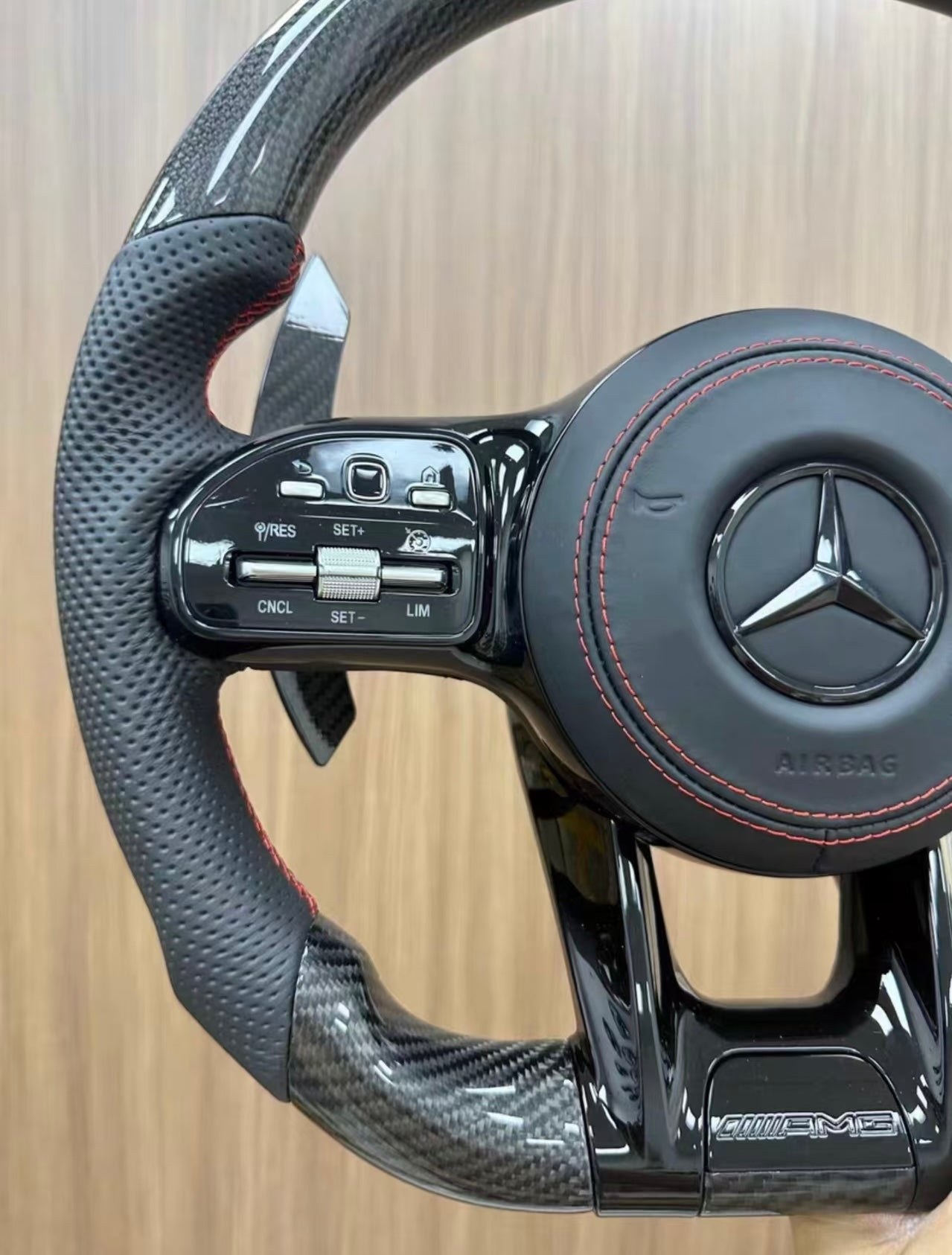Mercedes Benz AMG 19-22 Facelift C/E/S/CLS/GT Carbon Fiber Steering Wheel