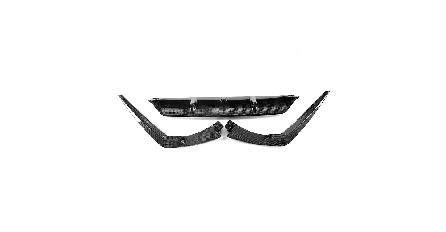 BMW G30 5-Series - V-Style Wet Carbon Fiber Front Lip