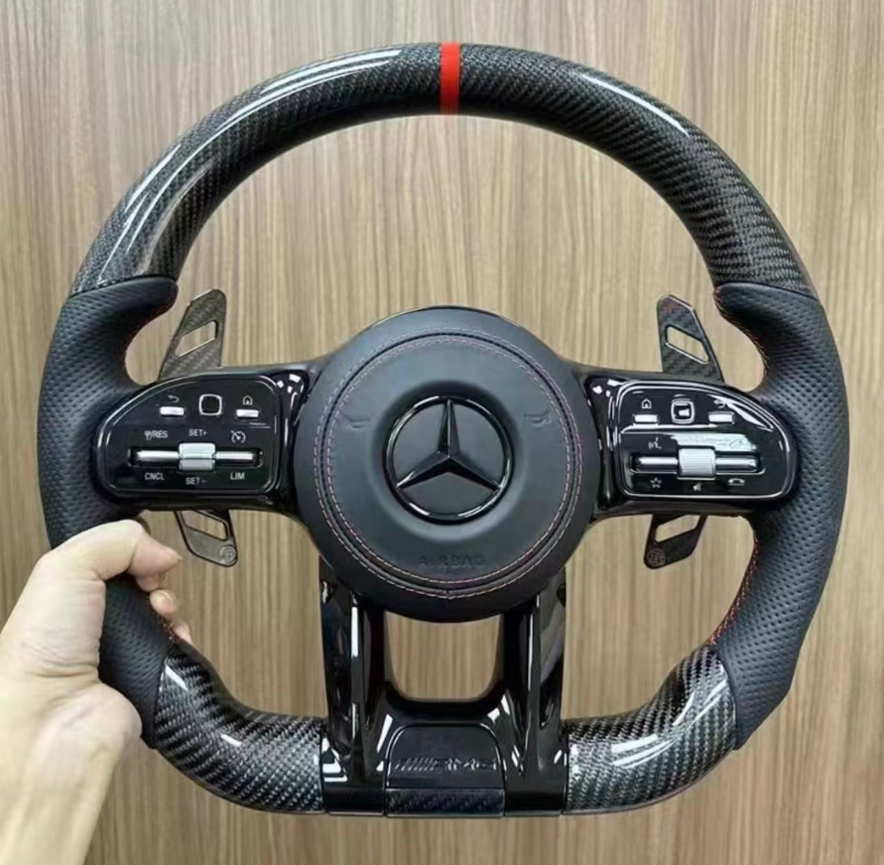 Mercedes Benz AMG 19-22 Facelift C/E/S/CLS/GT Carbon Fiber Steering Wheel