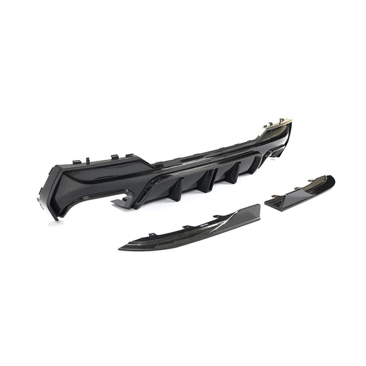 BMW G22 / G23 4-Series M-Sport - F1 Style LED Carbon Fiber Rear Diffuser