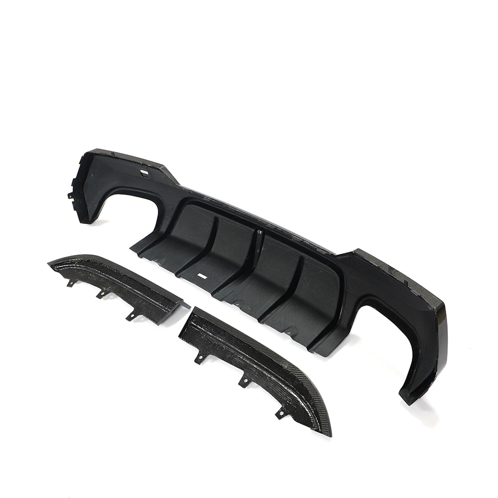 BMW G22 / G23 4-Series M-Sport - F1 Style LED Carbon Fiber Rear Diffuser