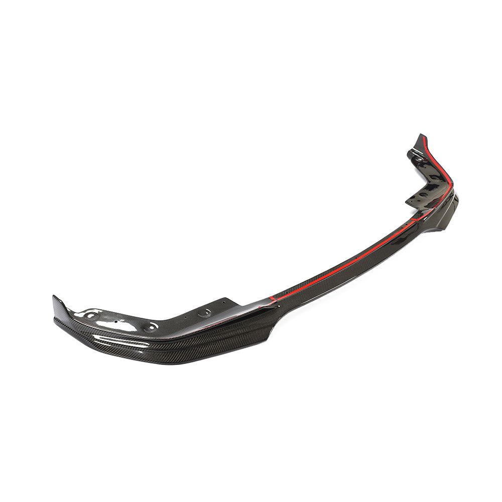 BMW G20 3 Series - Single Side Wet Carbon Fiber Front Lip Design One