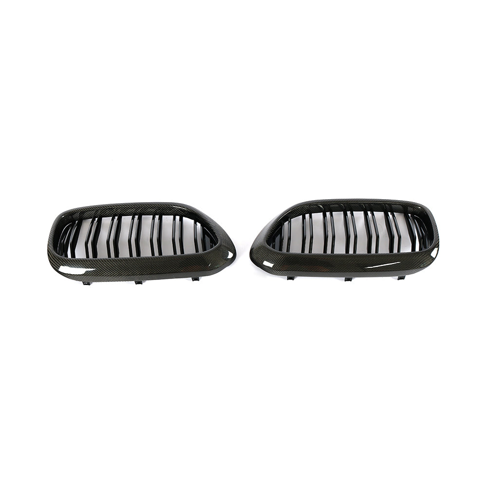 BMW G30 5-Series / BMW F90 M5 - Dual Slat Style Wet Carbon Fiber + ABS Grill