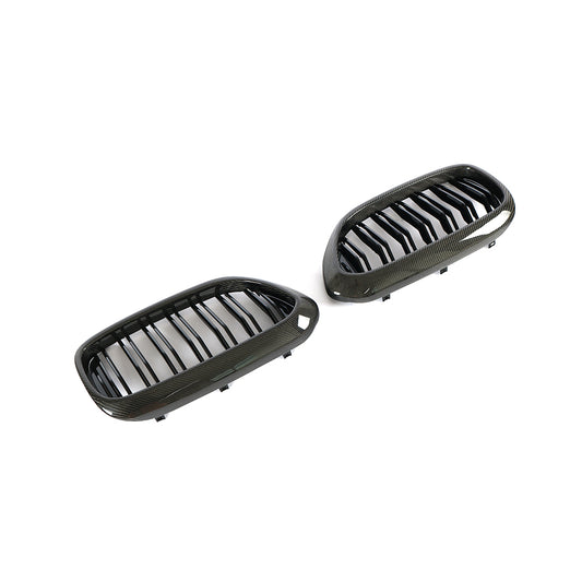 BMW G30 5-Series / BMW F90 M5 - Dual Slat Style Wet Carbon Fiber + ABS Grill