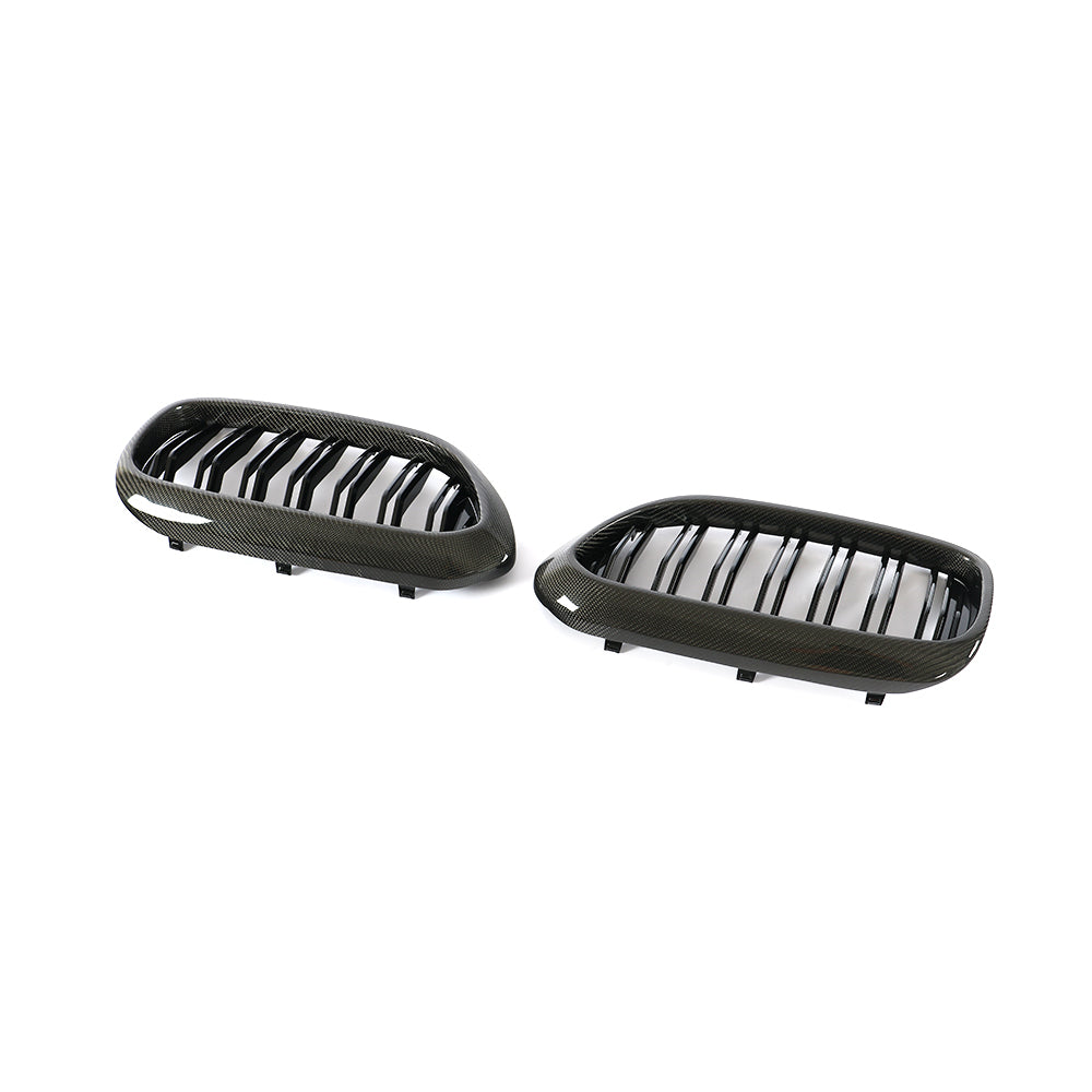 BMW G30 5-Series / BMW F90 M5 - Dual Slat Style Wet Carbon Fiber + ABS Grill