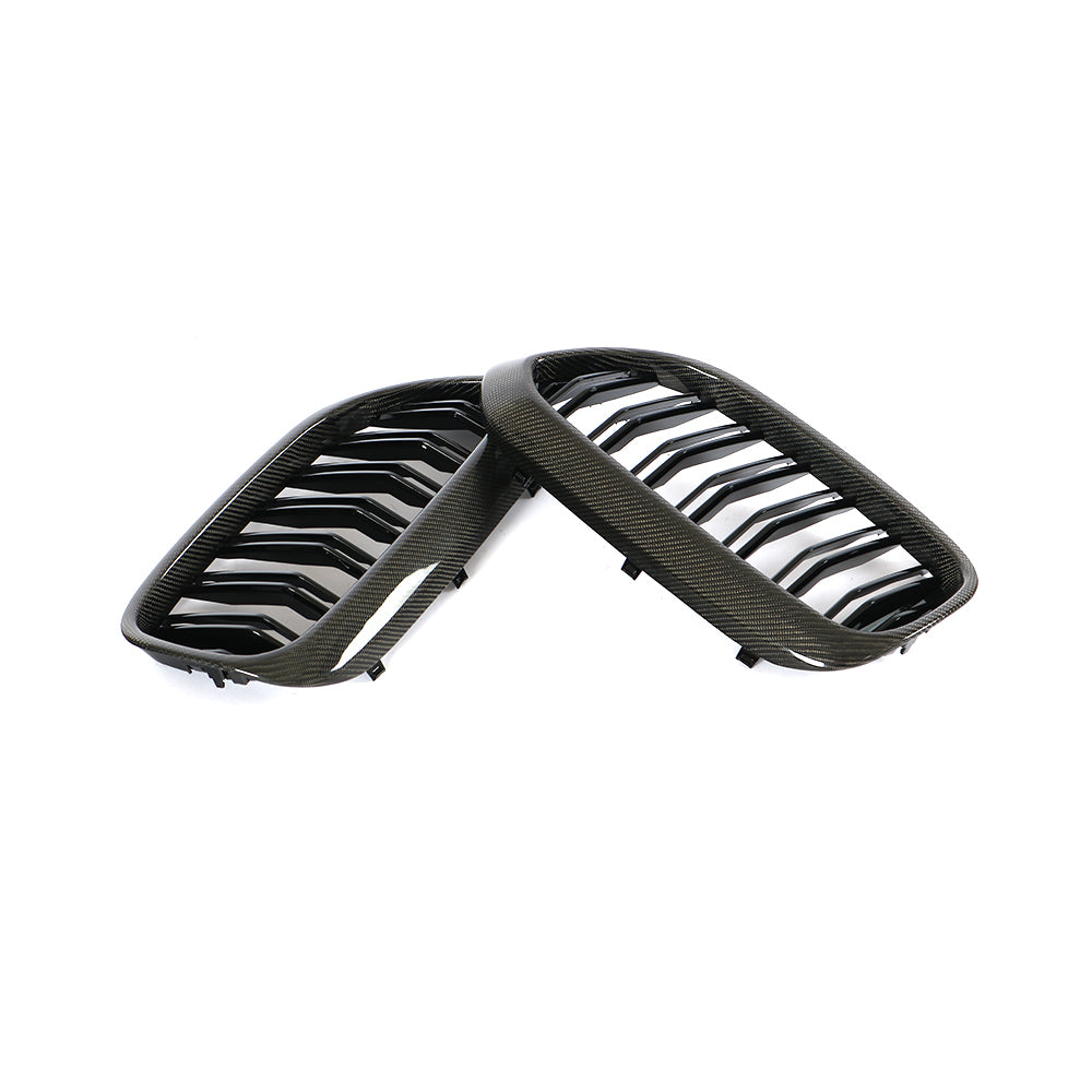 BMW G30 5-Series / BMW F90 M5 - Dual Slat Style Wet Carbon Fiber + ABS Grill
