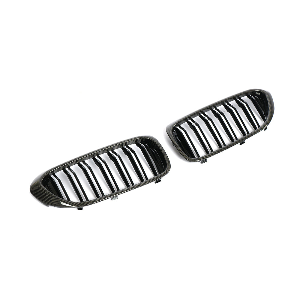 BMW G30 5-Series / BMW F90 M5 - Dual Slat Style Wet Carbon Fiber + ABS Grill