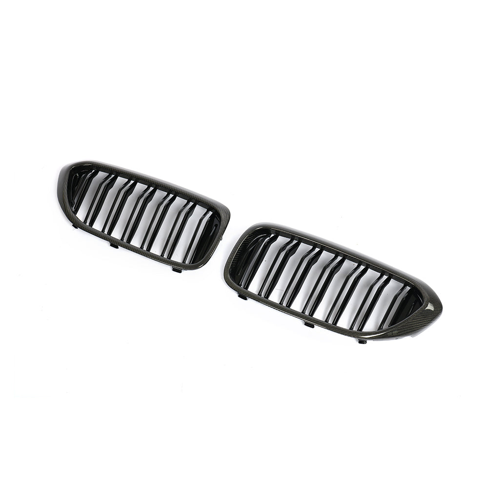 BMW G30 5-Series / BMW F90 M5 - Dual Slat Style Wet Carbon Fiber + ABS Grill