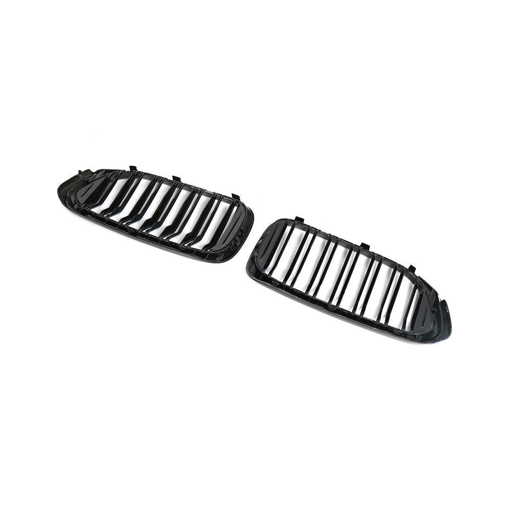 BMW G30 5-Series / BMW F90 M5 - Dual Slat Style Wet Carbon Fiber + ABS Grill