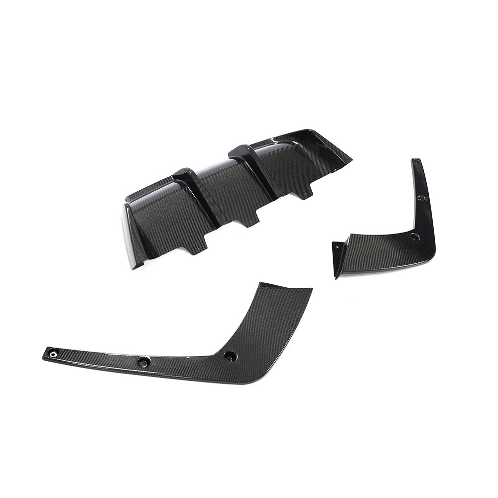 BMW 6-Series Base / BMW M6 - V-Style Wet Carbon Fiber Rear Diffuser