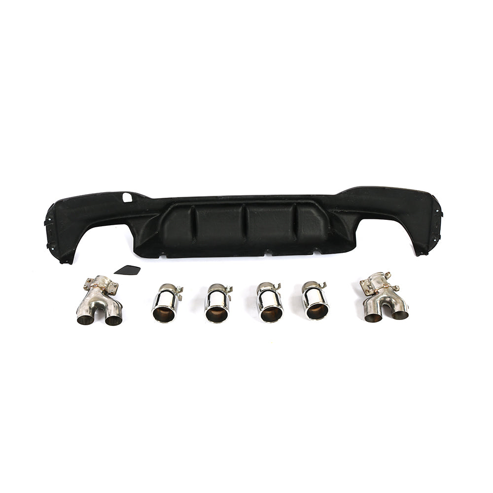BMW G30 5-Series / BMW F90 M5 - P Style Wet Carbon Fiber Rear Diffuser