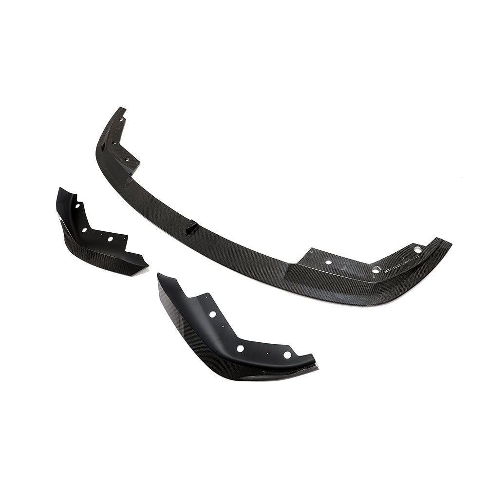 BMW G20 3 Series - Single Side Wet Carbon Fiber Front Lip Design Two