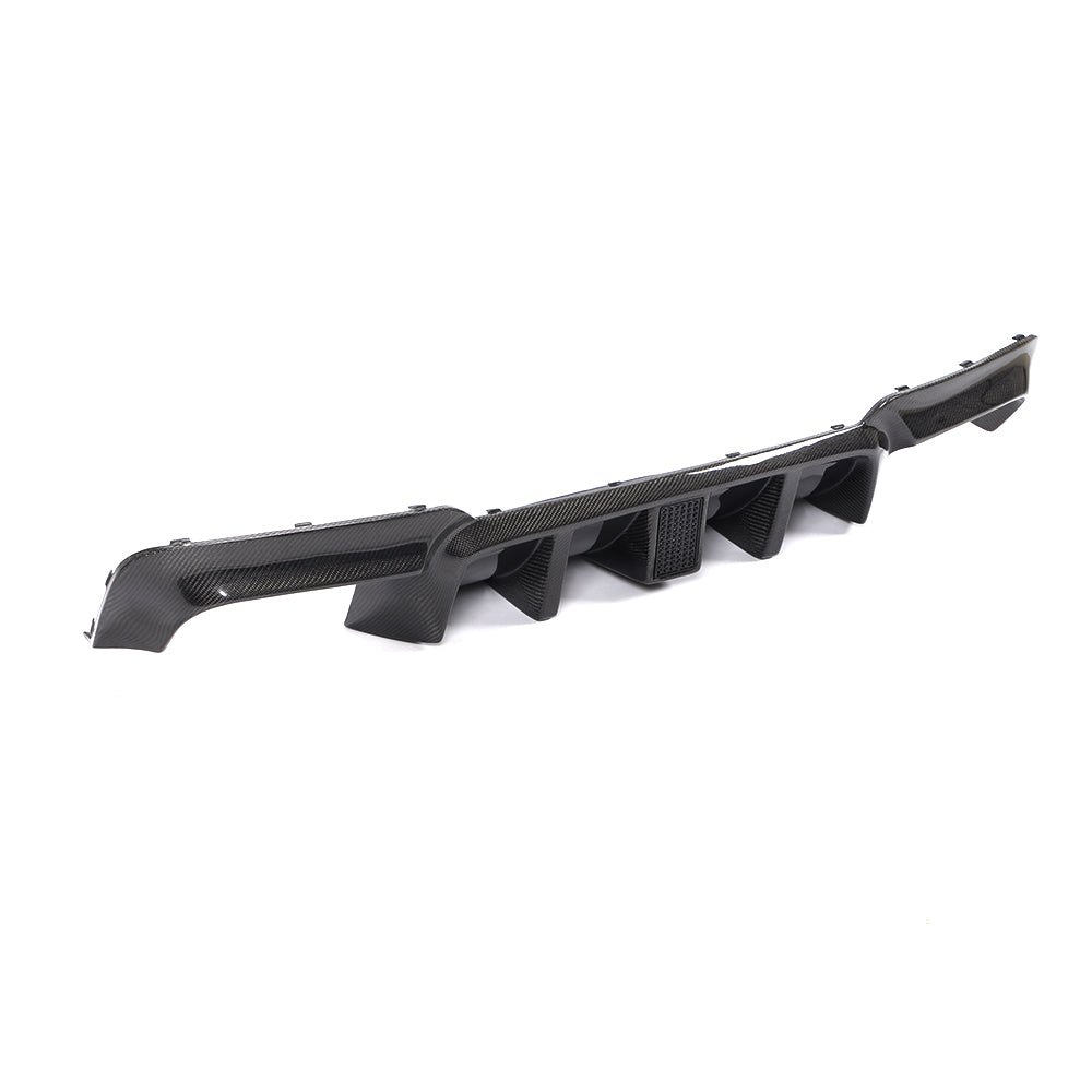 BMW F10 5-Series M-Sport - LED Style Wet Carbon Fiber Rear Diffuser