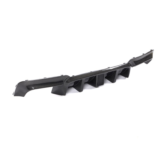 BMW F10 5-Series M-Sport - LED Style Wet Carbon Fiber Rear Diffuser