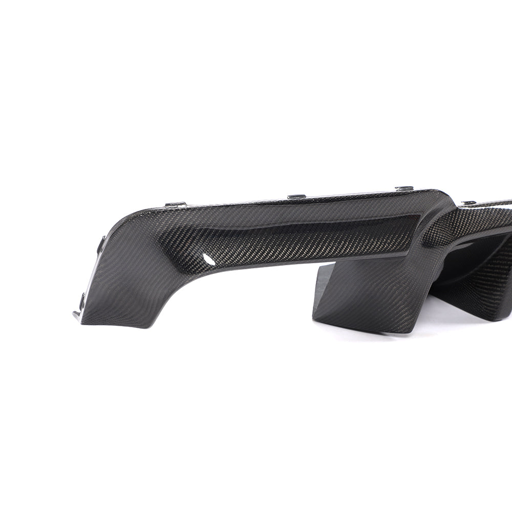 BMW F10 5-Series M-Sport - LED Style Wet Carbon Fiber Rear Diffuser