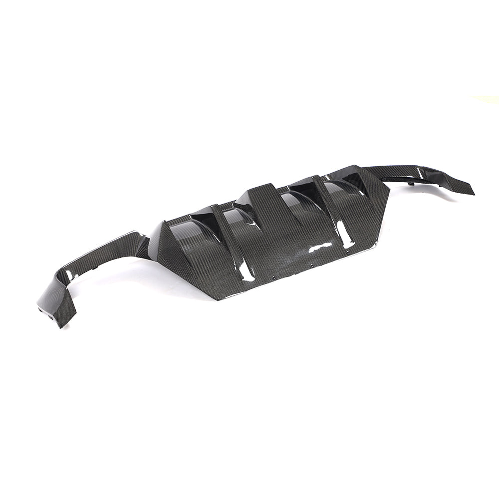 BMW F10 5-Series M-Sport - LED Style Wet Carbon Fiber Rear Diffuser