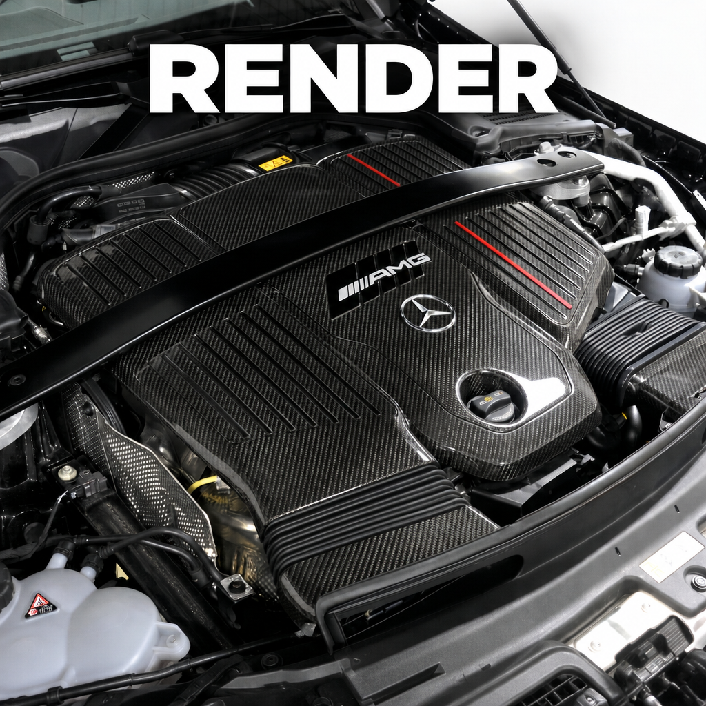 *Pre-Order* CLE53 / E53 / GLC 53 I6 -- Dry Carbon Fiber Engine Bay Cover Replacement