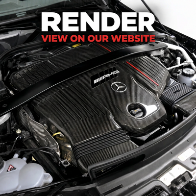 *Pre-Order* Dry Carbon Fiber Engine Bay Cover Replacement — CLE53 / E53 / GLC 53 I6