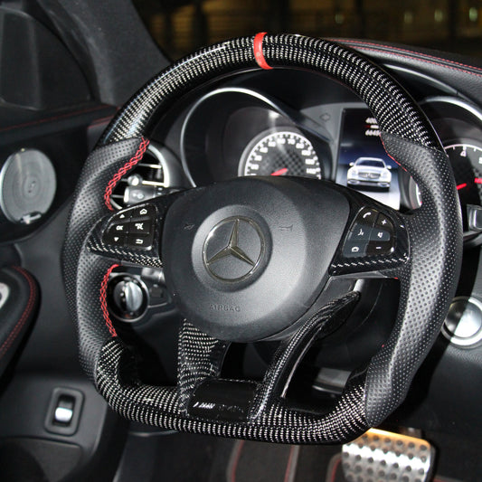 Custom Carbon Fiber Steering Wheel for Mercedes-Benz (2015–2018) – Build Your Own | OEM Fit & Premium Options