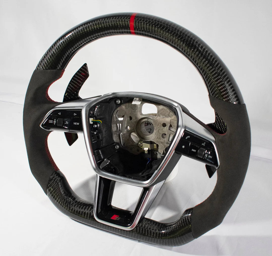 Audi C8 2020+ A6/S6/RS6/A7/S7/RS7 Carbon Fiber Steering Wheel