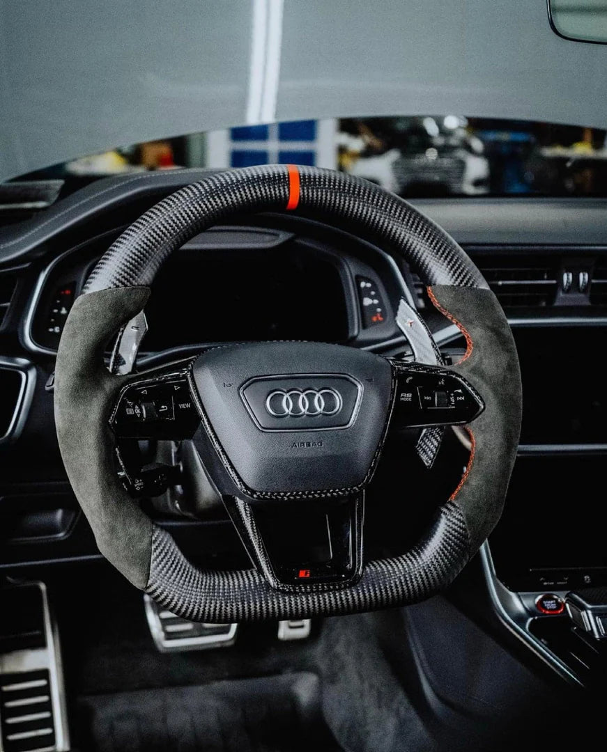 Audi C8 2020+ A6/S6/RS6/A7/S7/RS7 Carbon Fiber Steering Wheel