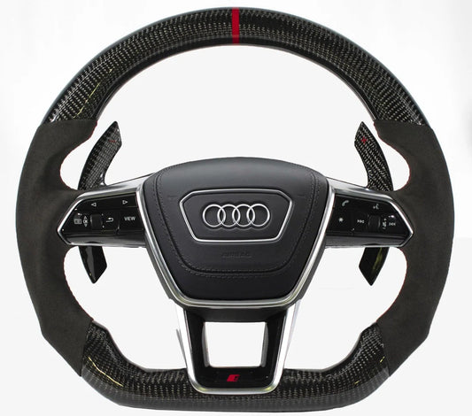 Audi C8 2020+ A6/S6/RS6/A7/S7/RS7 Carbon Fiber Steering Wheel