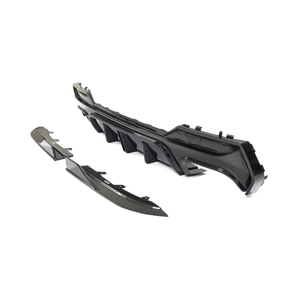 BMW G22 / G23 4-Series M-Sport - F1 Style LED Carbon Fiber Rear Diffuser