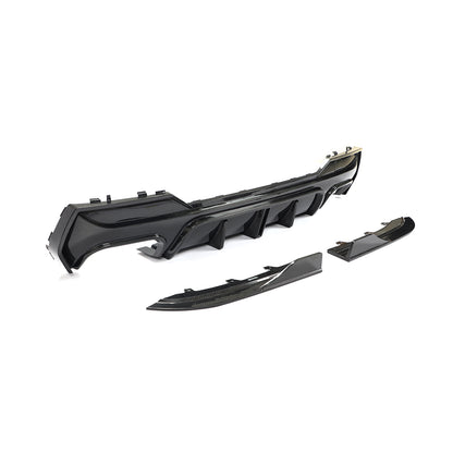 BMW G22 / G23 4-Series M-Sport - F1 Style LED Carbon Fiber Rear Diffuser