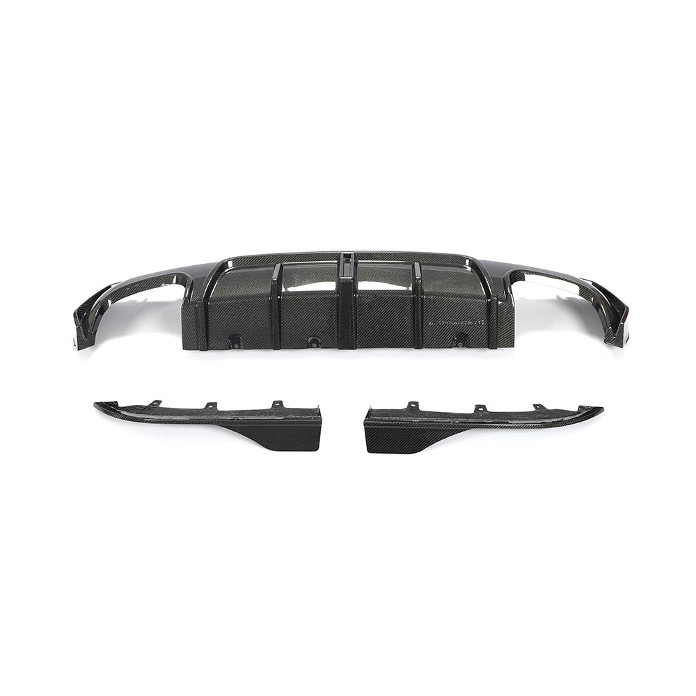 BMW G22 / G23 4-Series M-Sport - F1 Style LED Carbon Fiber Rear Diffuser