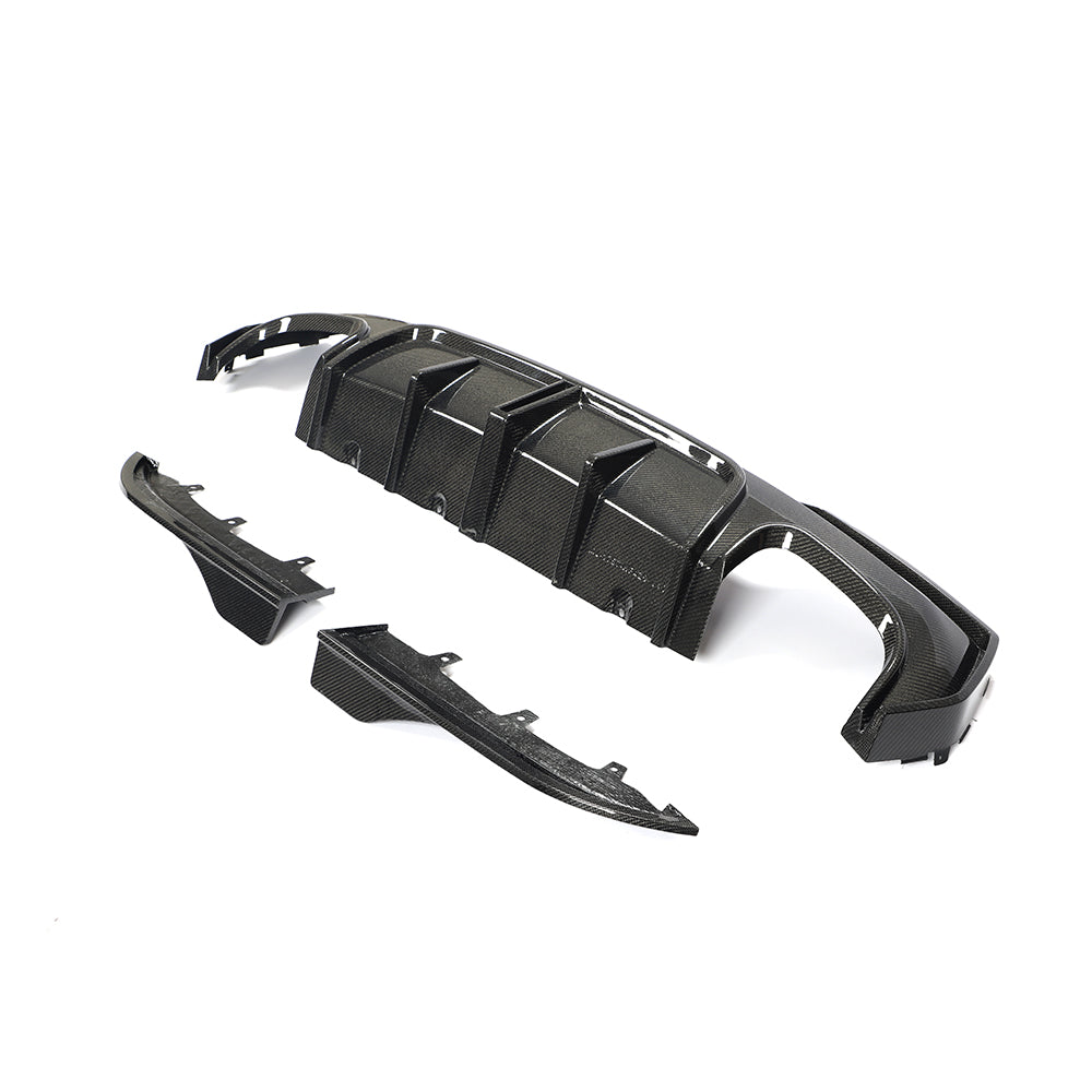 BMW G22 / G23 4-Series M-Sport - F1 Style LED Carbon Fiber Rear Diffuser