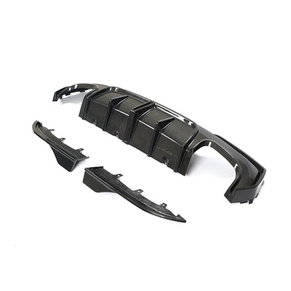 BMW G22 / G23 4-Series M-Sport - F1 Style LED Carbon Fiber Rear Diffuser