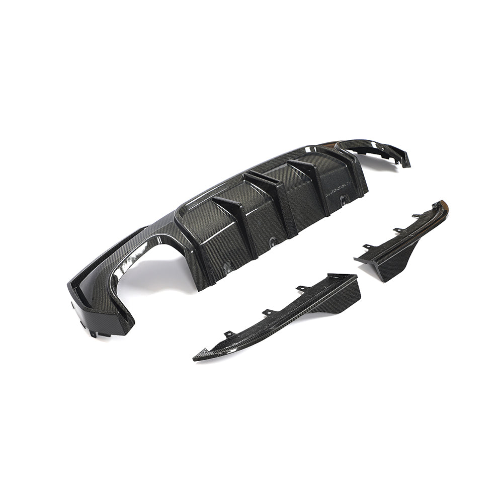 BMW G22 / G23 4-Series M-Sport - F1 Style LED Carbon Fiber Rear Diffuser