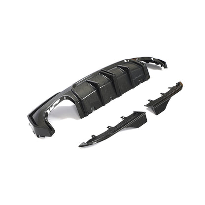 BMW G22 / G23 4-Series M-Sport - F1 Style LED Carbon Fiber Rear Diffuser