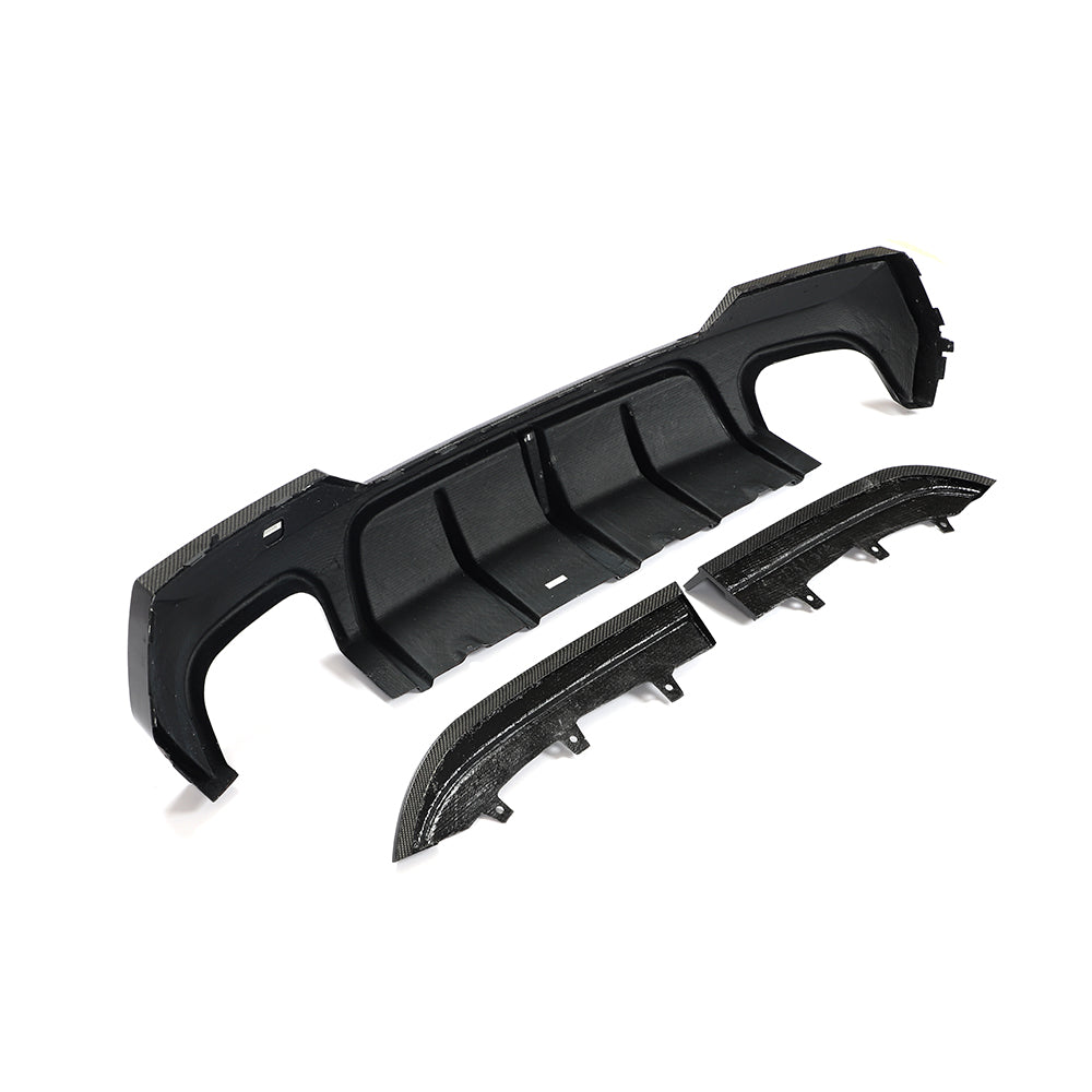 BMW G22 / G23 4-Series M-Sport - F1 Style LED Carbon Fiber Rear Diffuser