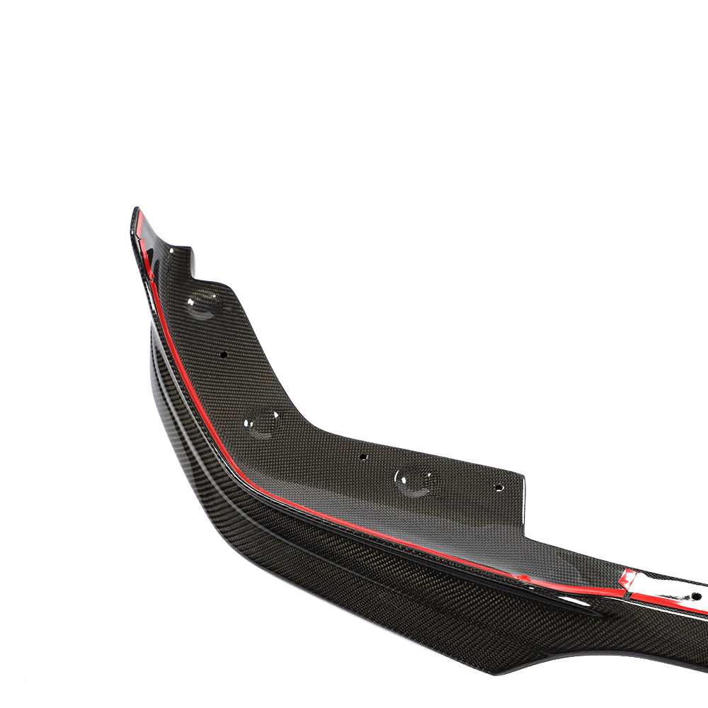 BMW G20 3 Series - Single Side Wet Carbon Fiber Front Lip Design One