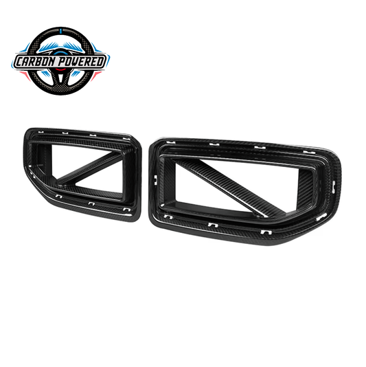 SQ Style Carbon Fiber Front Grilles -- For BMW G87 M2