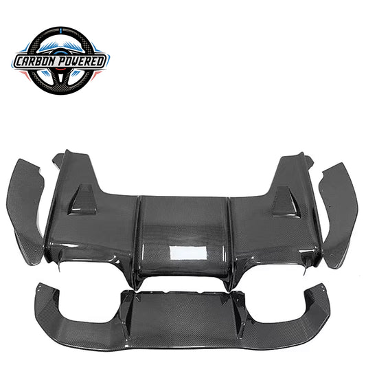 PSM Style Carbon Fiber Rear Diffuser -- For BMW F87 M2 & M2 Competition