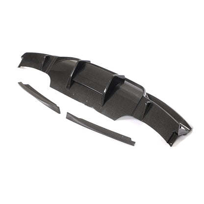 BMW 6-Series Base / BMW M6 - AK Style Wet Carbon Fiber Rear Diffuser
