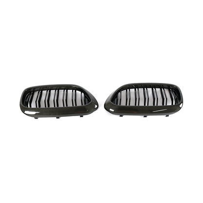 BMW G30 5-Series / BMW F90 M5 - Dual Slat Style Wet Carbon Fiber + ABS Grill