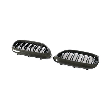 BMW G30 5-Series / BMW F90 M5 - Dual Slat Style Wet Carbon Fiber + ABS Grill