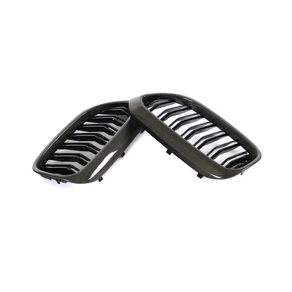 BMW G30 5-Series / BMW F90 M5 - Dual Slat Style Wet Carbon Fiber + ABS Grill