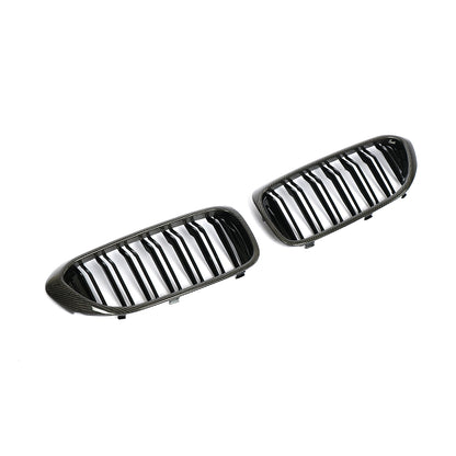BMW G30 5-Series / BMW F90 M5 - Dual Slat Style Wet Carbon Fiber + ABS Grill