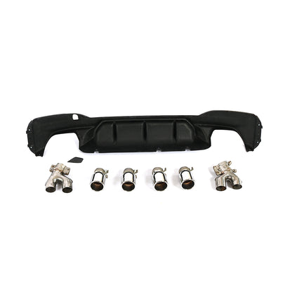 BMW G30 5-Series / BMW F90 M5 - P Style Wet Carbon Fiber Rear Diffuser