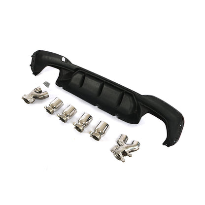 BMW G30 5-Series / BMW F90 M5 - P Style Wet Carbon Fiber Rear Diffuser