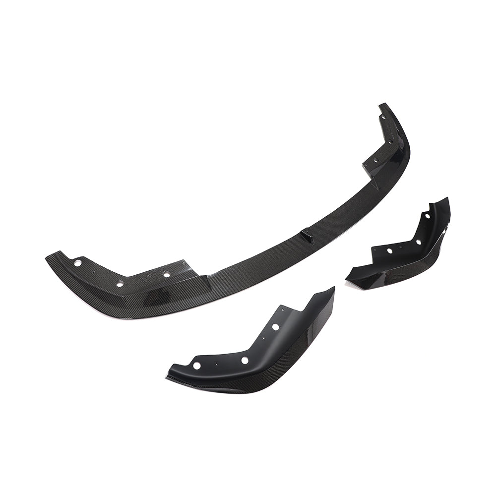 BMW G20 3 Series - Single Side Wet Carbon Fiber Front Lip Design Two