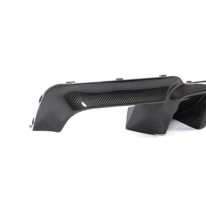 BMW F10 5-Series M-Sport - LED Style Wet Carbon Fiber Rear Diffuser
