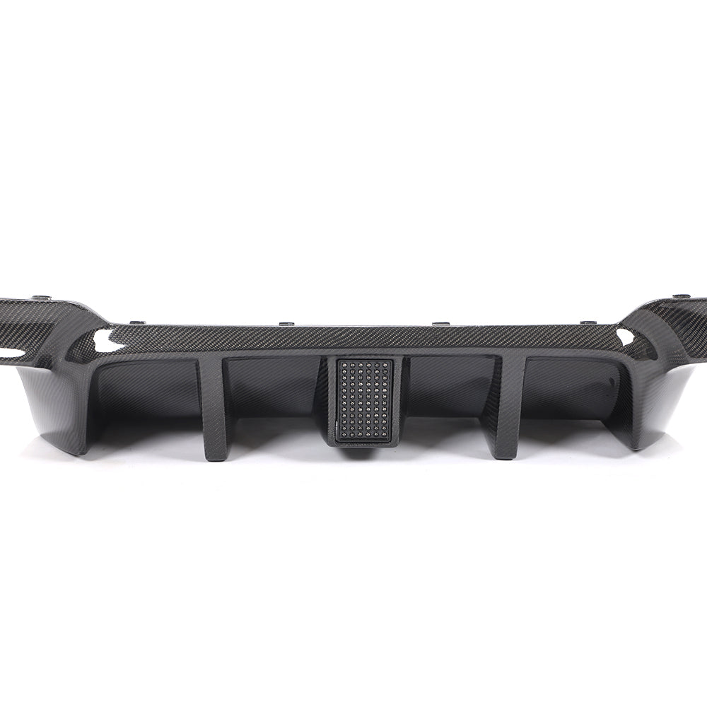 BMW F10 5-Series M-Sport - LED Style Wet Carbon Fiber Rear Diffuser