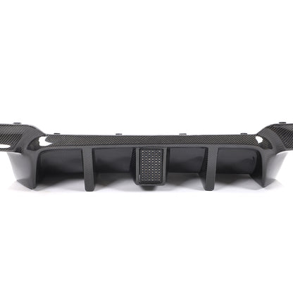 BMW F10 5-Series M-Sport - LED Style Wet Carbon Fiber Rear Diffuser