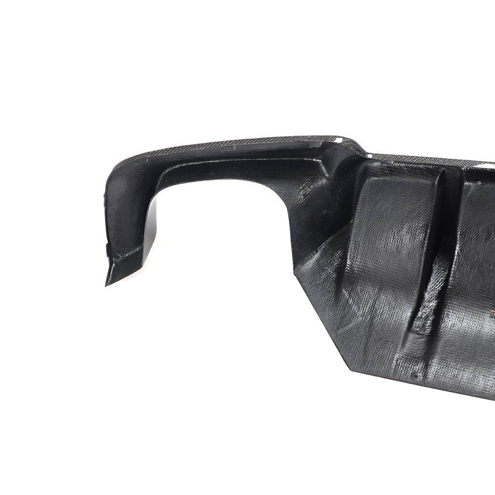 BMW F10 5-Series M-Sport - LED Style Wet Carbon Fiber Rear Diffuser